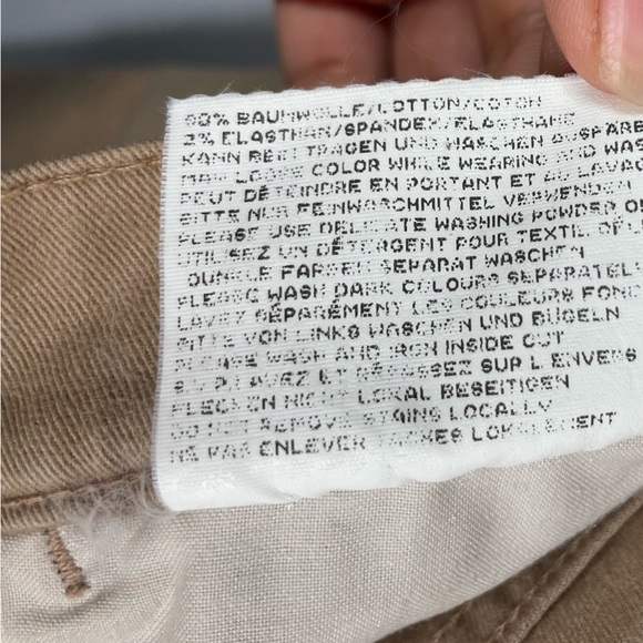 Bogner Khaki Tan High Waist Rough Straight Leg Pants - Picture 6 of 12